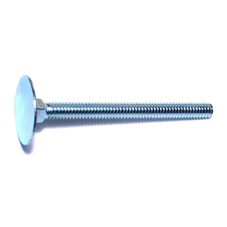 Midwest Fastener Elevator Bolt, 1/4"-20 Thrd Sz, 3 in L, Steel, Zinc Plated Finish, 100 PK 07391